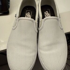 Vans Perforated White Slip-On Sneakers